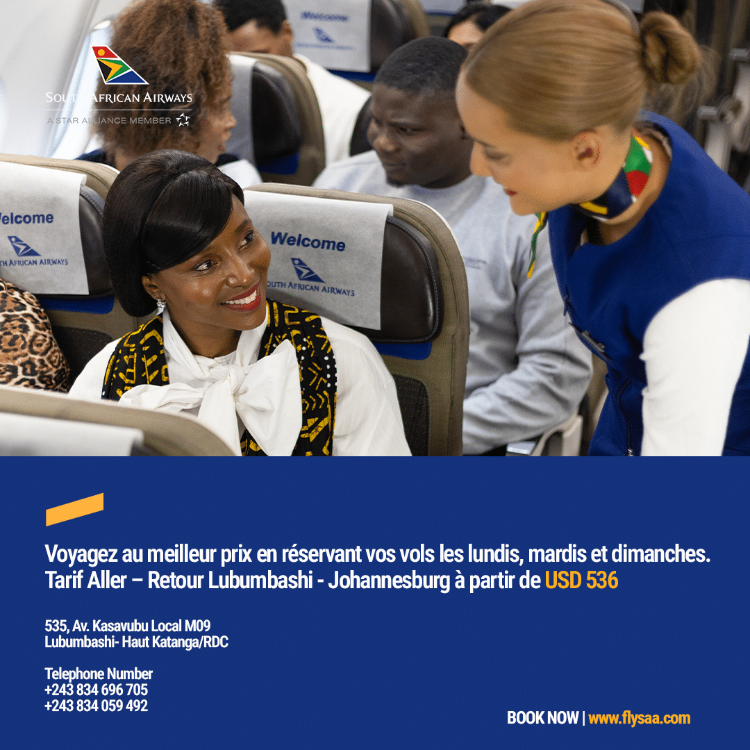 SOUTH AFRICAN AIRWAYS SPECIFIC PROMOTIONAL DAYS/JOURS PROMOTIONNELS SPECIFIQUES CHEZ SAA