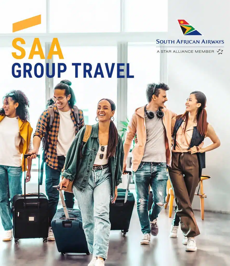 PREFERENTIAL RATES &TAILORED SOLUTIONS FOR GROUP TRAVEL WITH SOUTH AFRICAN AIRWAYS